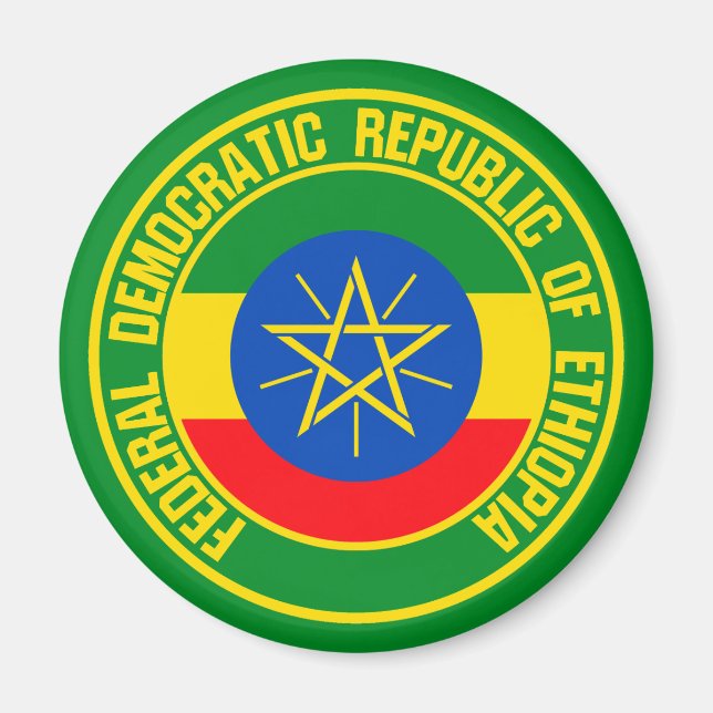 Ethiopia Round Emblem Magnet (Front)