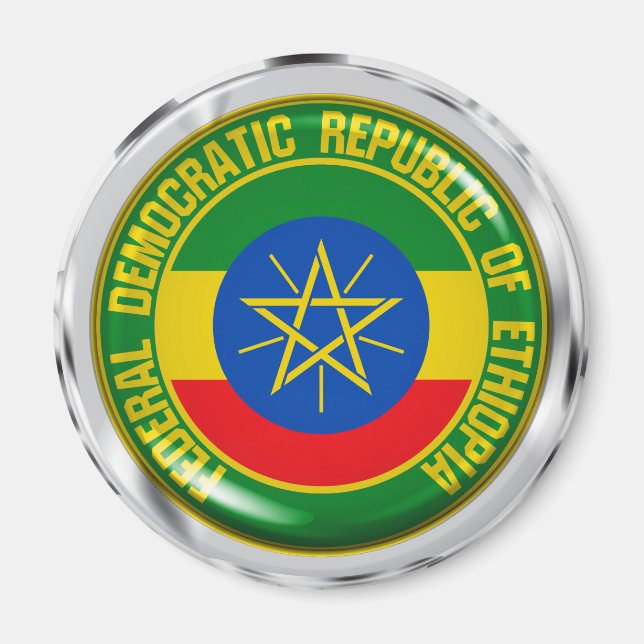 Ethiopia Round Emblem Magnet (Front)