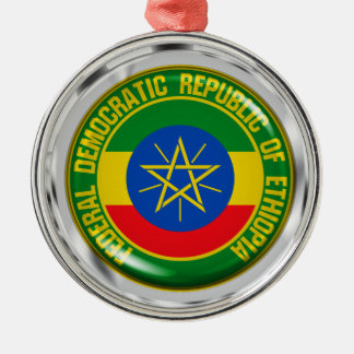 Ethiopia Round Emblem Metal Ornament