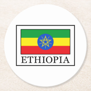 Ethiopia Round Paper Coaster