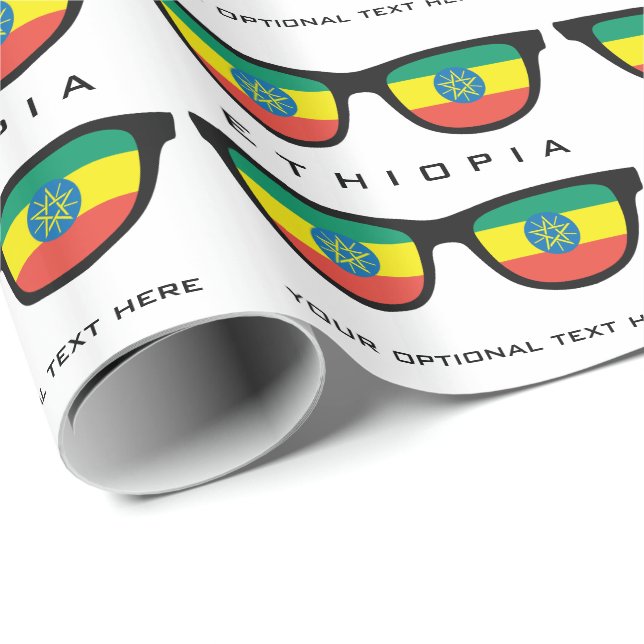 Ethiopia Shades custom text & colour gift wrap (Roll Corner)