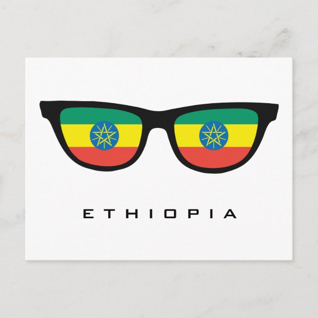 Ethiopia Shades custom text & colour postcard (Front)