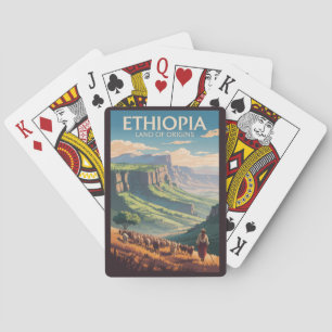 Ethiopia Shepard Herd Travel Art Vintage Playing Cards