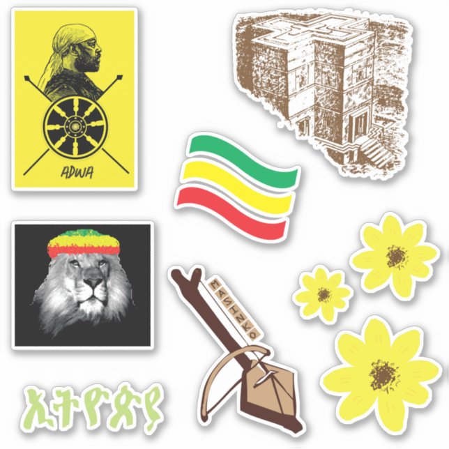 Ethiopia sticker pack ስቲከር (Front)
