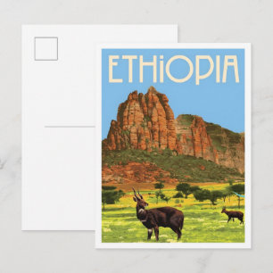 Ethiopia Vintage Travel Postcard