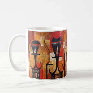 Ethiopian abstract art, Africa Art Coffee Mug