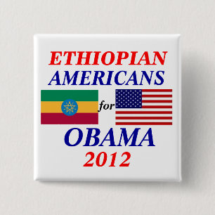 Ethiopian americans for Obama 2 Inch Square Button