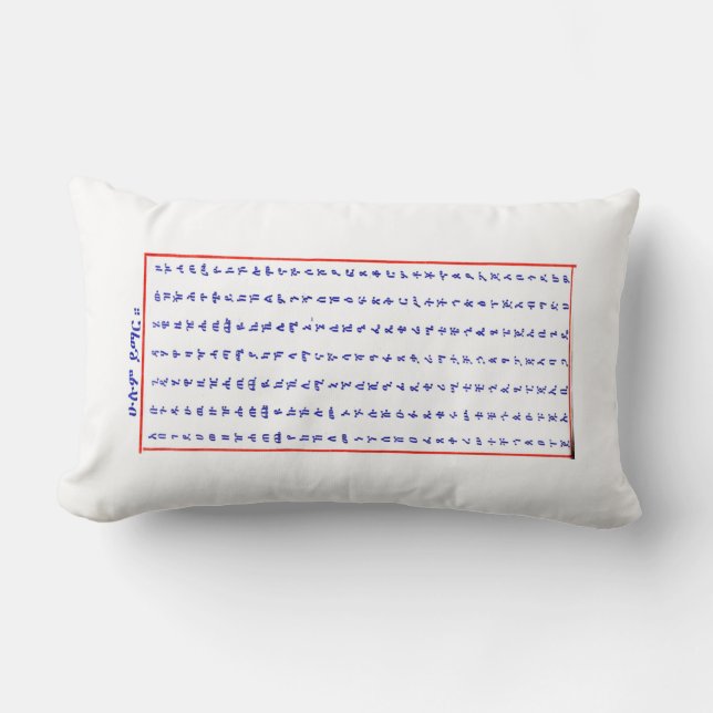 Ethiopian Amharic AlphaBet -AhBuGiDa Poster Pillow (Front)