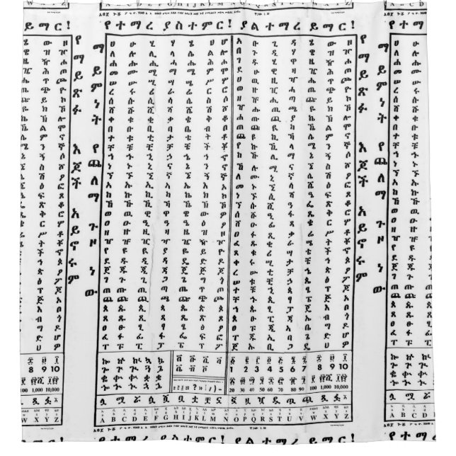 Ethiopian Amharic Alphabet Ge'ez Fidel Poster Show Zazzle