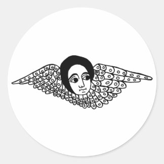 Ethiopian angel classic round sticker