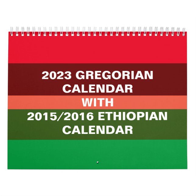 Ethiopian calendar & Gregorian 2023 calendar (Cover)
