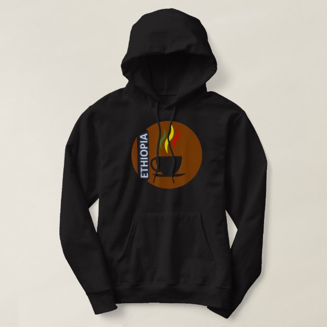 Ethiopian dress clothes Coffee  Hoodie (Design Front)