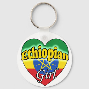 Ethiopian Girl Keychain