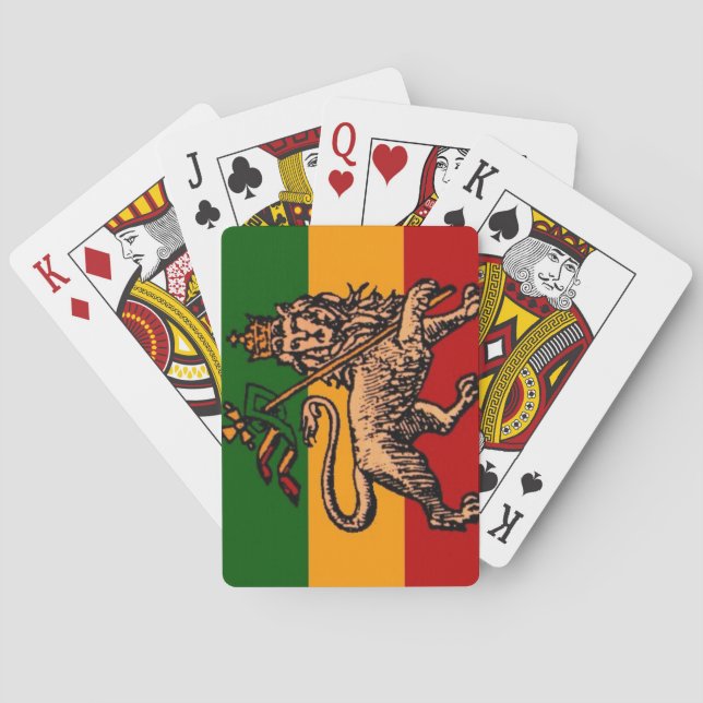 Ethiopian Lion Of Judah Playing Cards (Back)