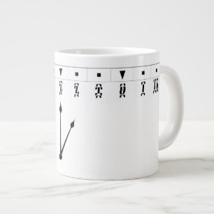 Ethiopian Numeral Clock Large Coffee Mug