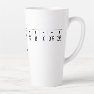 Ethiopian Numeral Clock Latte Mug