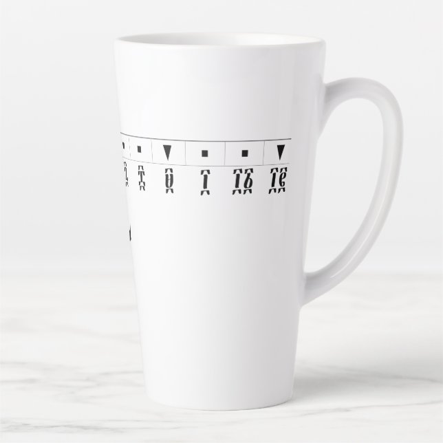 Ethiopian Numeral Clock Latte Mug (Right)