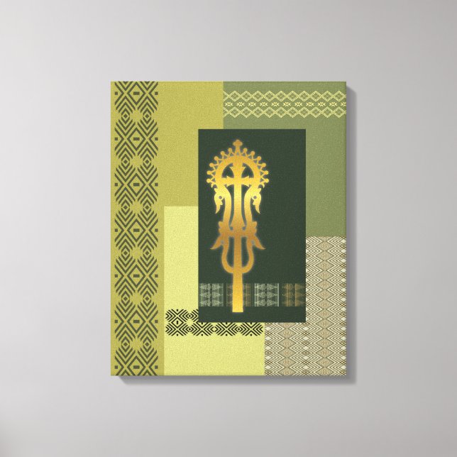 Ethiopian Processional Cross Canvas Print (Front)