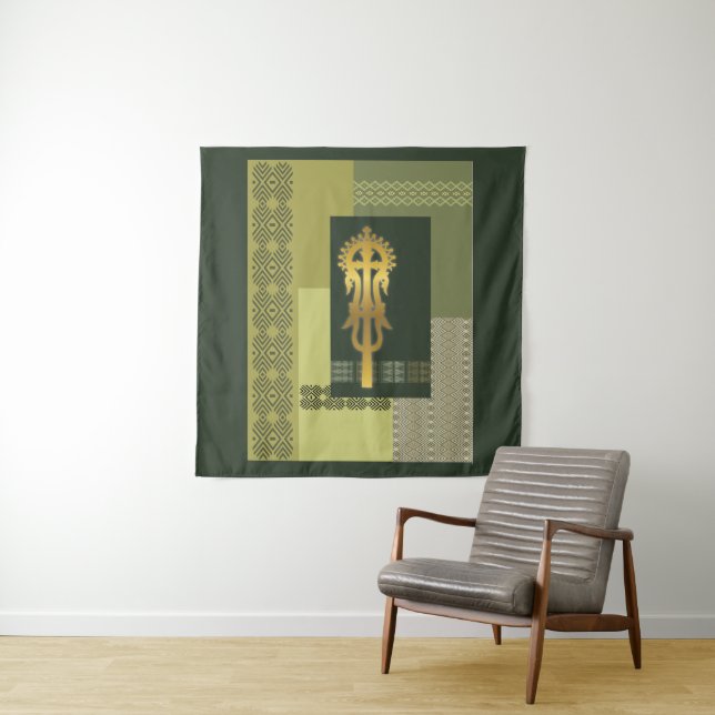 Ethiopian Processional Cross Tapestry (In Situ)