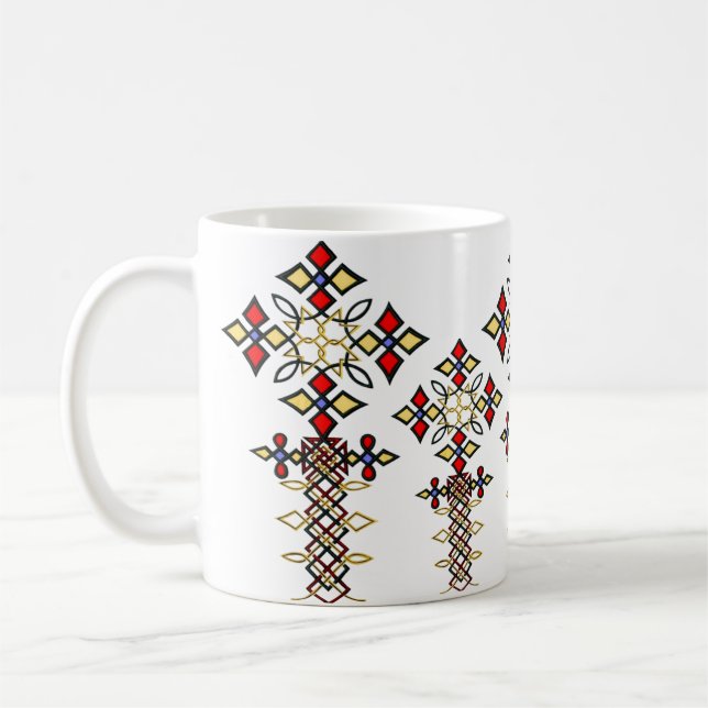Ethiopian Rootz Meskel Cross Classic Mug (Left)