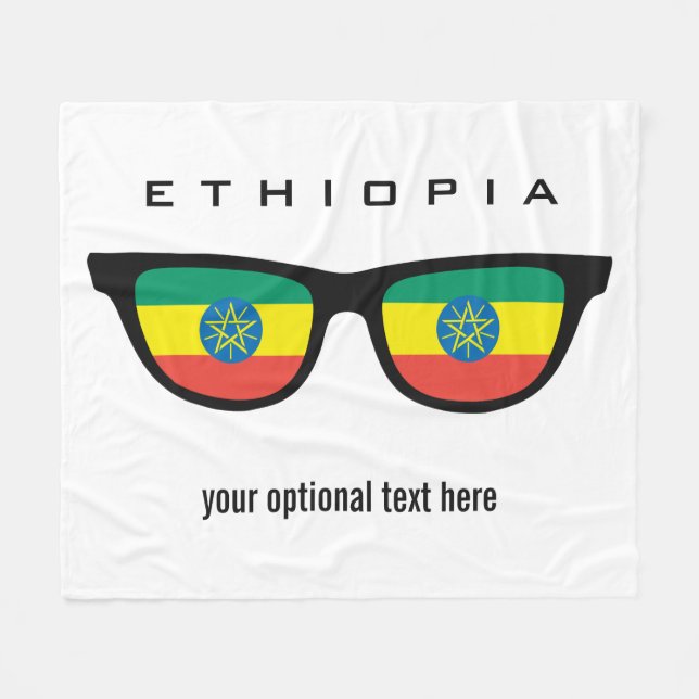 Ethiopian Shades custom fleece blankets (Front (Horizontal))