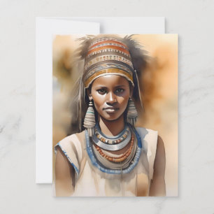 Ethiopian Woman F Holiday Card