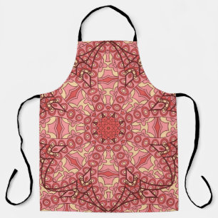 Ethnic Abstract Flower, Mandalas Seamless. Apron