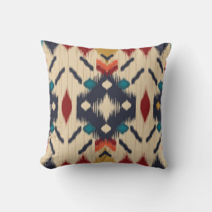 Ethnic Abstract: Tribal Geometric Print. Throw Pillow