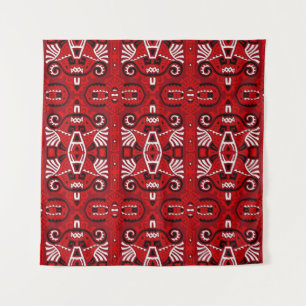 Ethnic Abstract Vintage Boho Tile Tapestry
