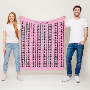 Ethnic, African Art Awesome Pattern Pink Fleece Blanket