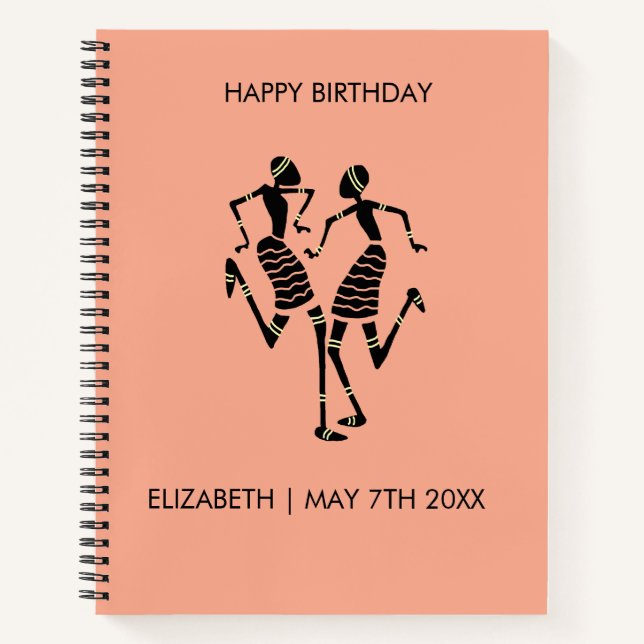 Ethnic, African Art, Carnival Dance  Notebook (Front)