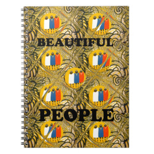 Ethnic African Art Design Print: Beautiful People Notebook