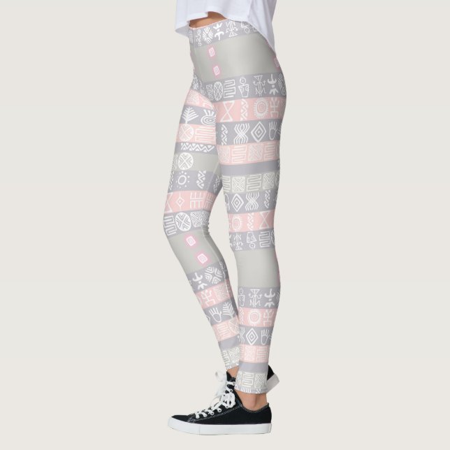 Ethnic African Boho Chic Design Leggings (Left)