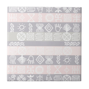 Ethnic African Boho Design Ceramic Tile
