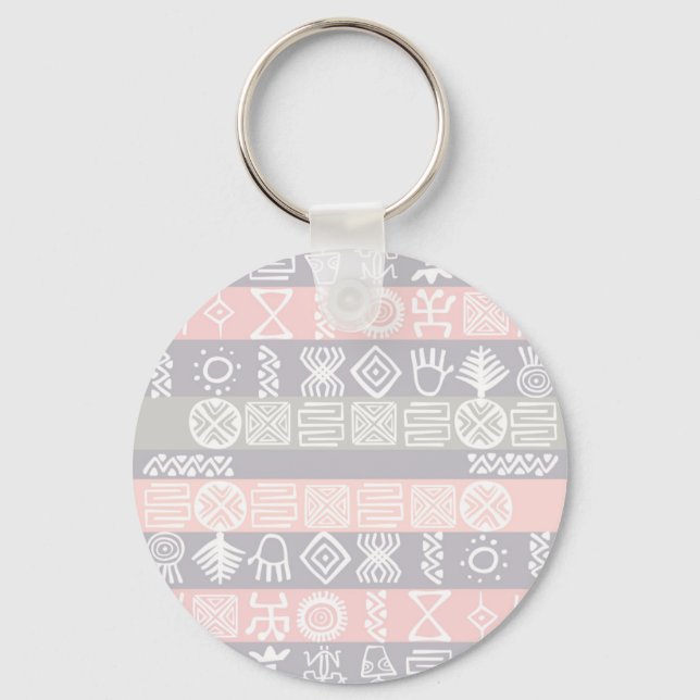 Ethnic African Boho Design Keychain (Front)