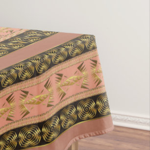Ethnic african golden pattern. tablecloth