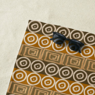 Ethnic african hand-drawn  pattern. beach towel