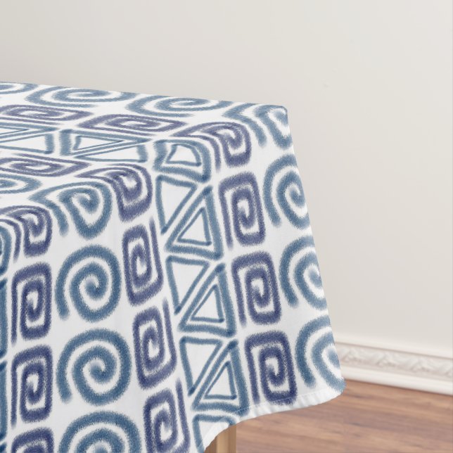 ethnic african hand-drawn pattern tablecloth (In Situ)