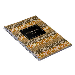 Ethnic african hand-drawn pattern. Text. Notebook