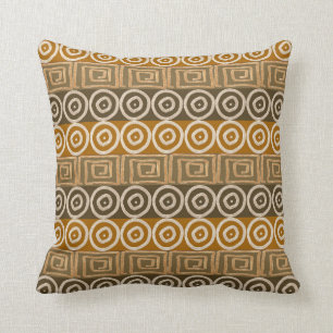 Ethnic african hand-drawn  pattern. throw pillow
