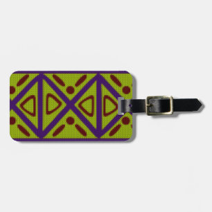 Ethnic African Knitted style design Luggage Tag