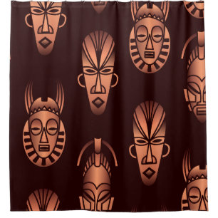 Ethnic African masks, dark background
