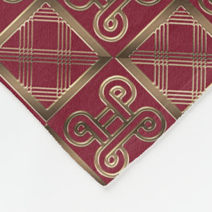 Ethnic African pattern with Adinkra simbols Fleece Blanket