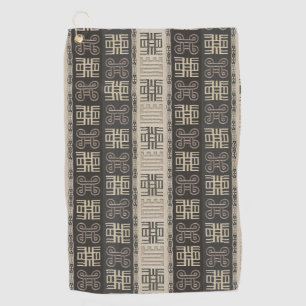 ethnic african pattern with Adinkra simbols Golf Towel