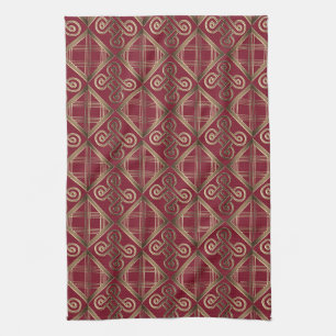 Ethnic African pattern with Adinkra simbols Kitchen Towel