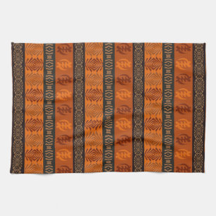 Ethnic African pattern with Adinkra simbols Kitchen Towel