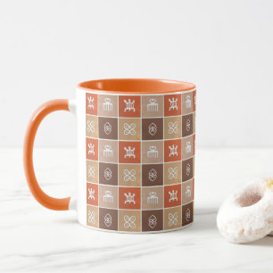 Ethnic African pattern with Adinkra simbols Mug