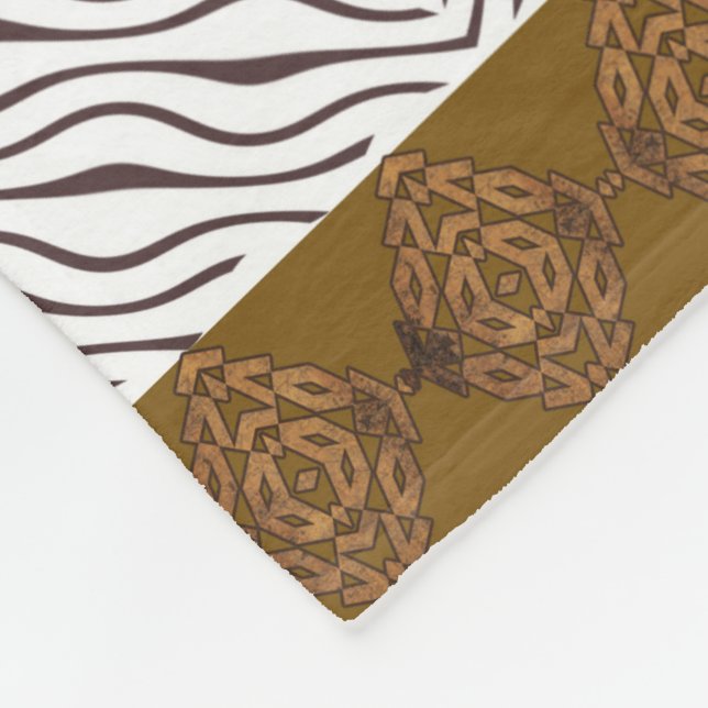 ethnic african seamless pattern fleece blanket (Corner)