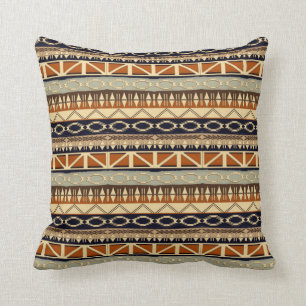 ethnic african seamless pattern throw pillow