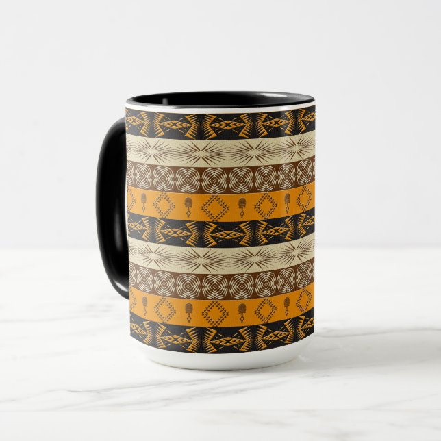 ethnic african striped tribal pattern. mug (Front Left)
